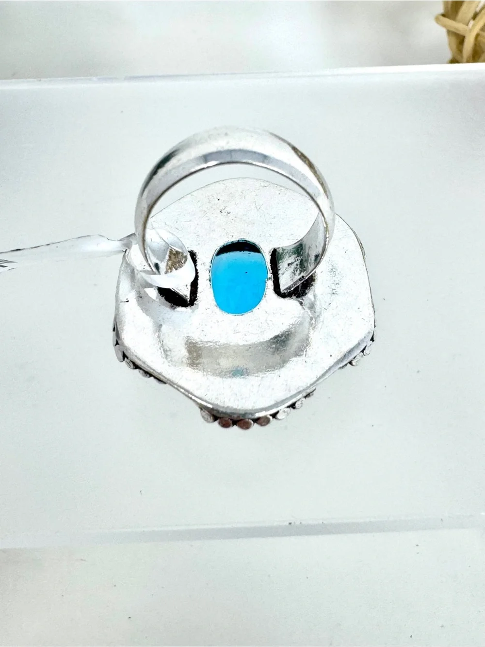 NWT Artisan Oval Blue Topaz Statement Ring
